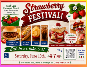 poster with photos of food available for sale