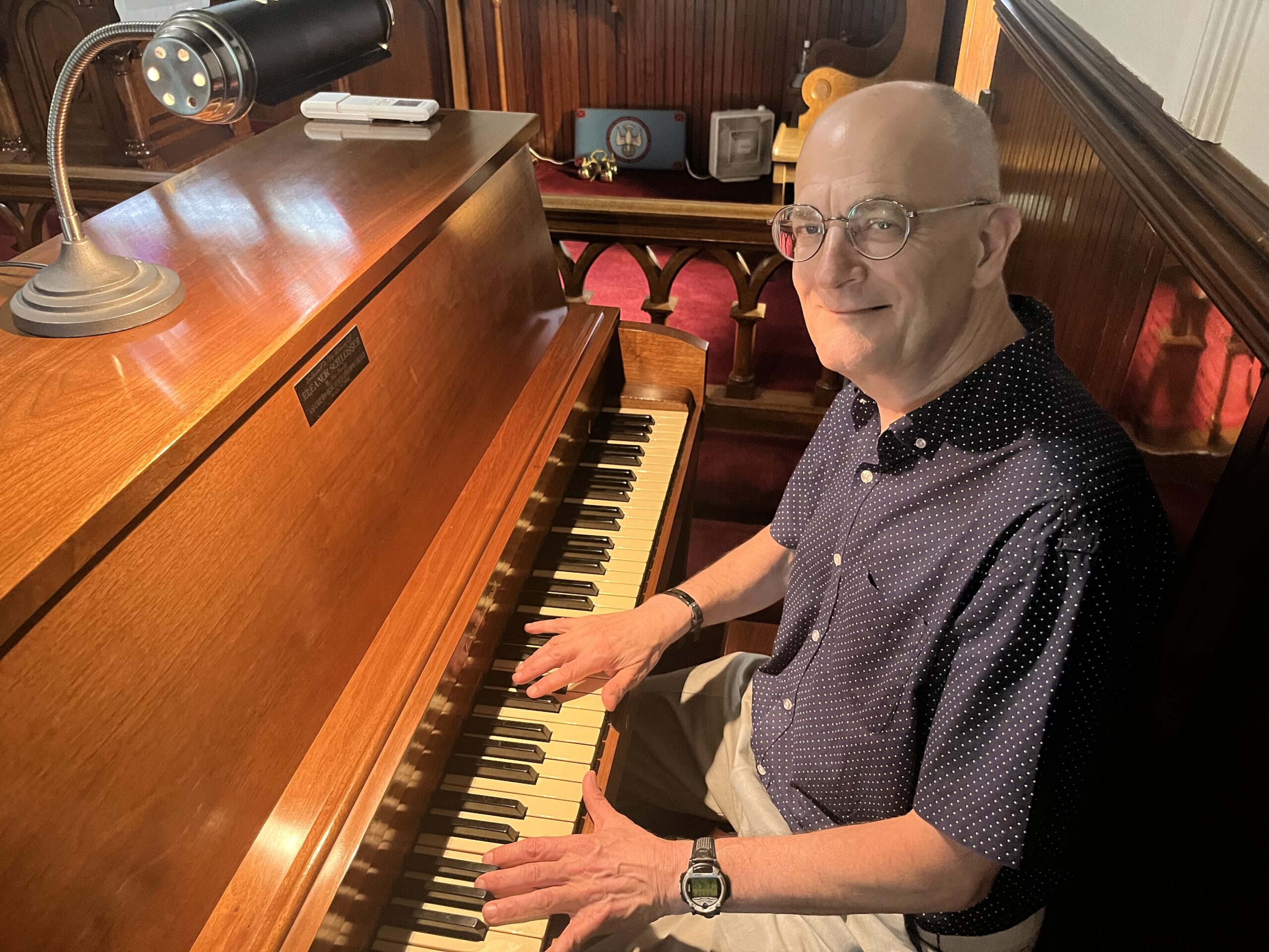 man playing the piano
