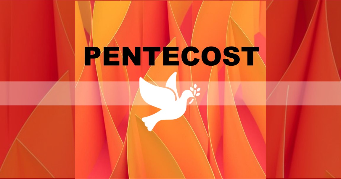dove and flames signifying pentecost